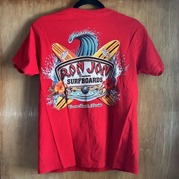 Ron Jon Surf Shop Woman’s Red Short Sleeve Tee - Picture 3 of 3